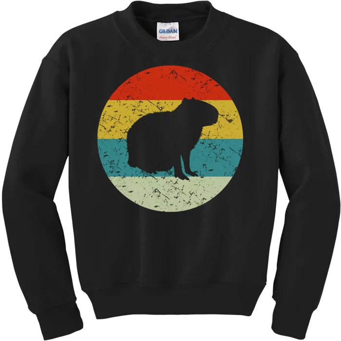 Capybara Retro Vintage Kids Sweatshirt