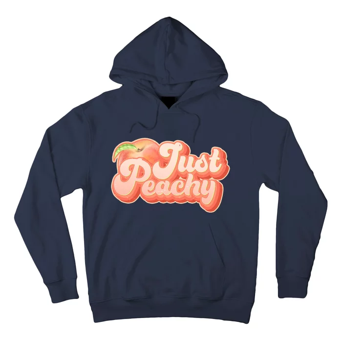 Cute Retro Vintage Just Peachy Hoodie