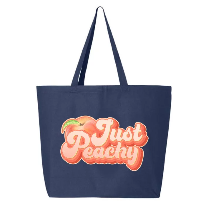 Cute Retro Vintage Just Peachy 25L Jumbo Tote