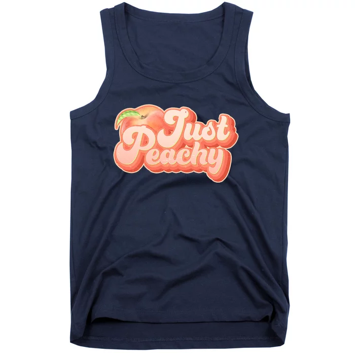 Cute Retro Vintage Just Peachy Tank Top