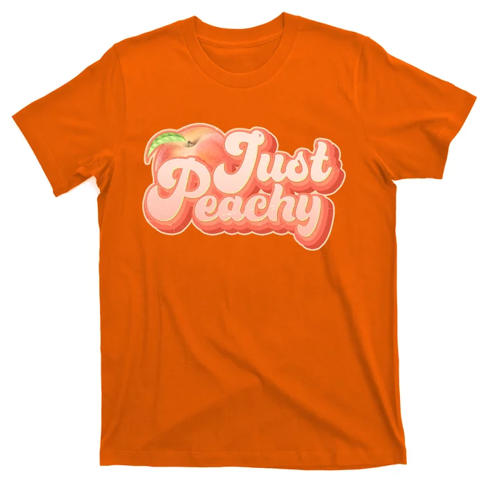 Cute Retro Vintage Just Peachy T-Shirt