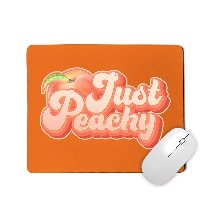 Cute Retro Vintage Just Peachy Mousepad