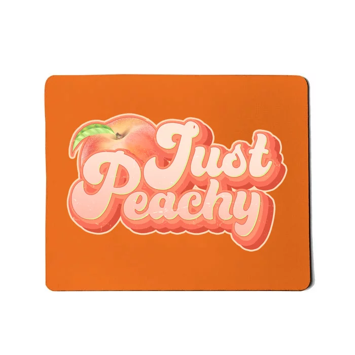 Cute Retro Vintage Just Peachy Mousepad