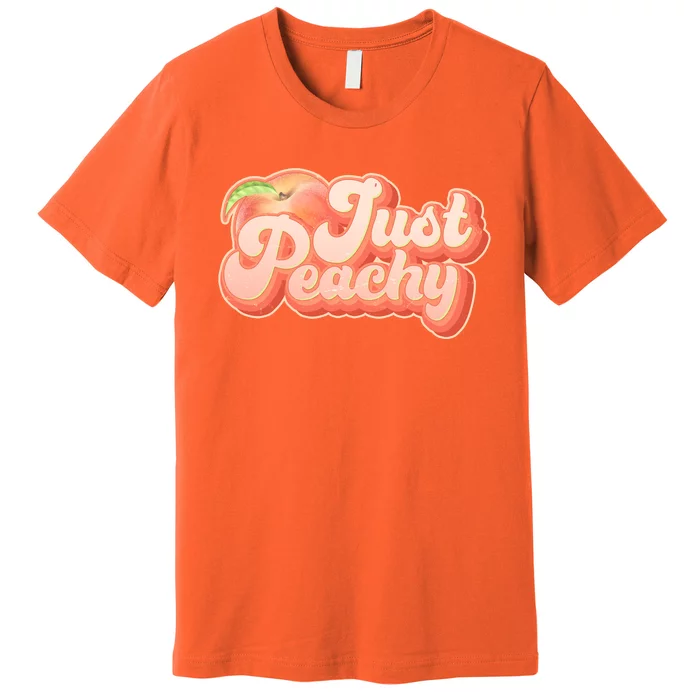 Cute Retro Vintage Just Peachy Premium T-Shirt