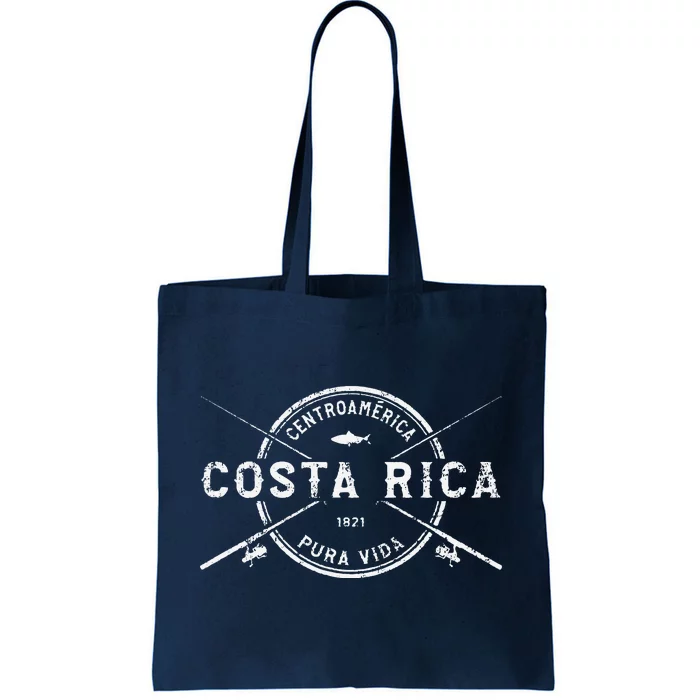 Costa Rica Vintage Crossed Fishing Rods Tote Bag