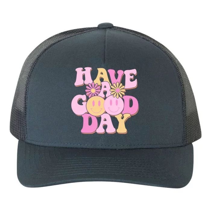 Cute Retro Vintage Hippy 60s Have A Good Day Yupoong Adult 5-Panel Trucker Hat