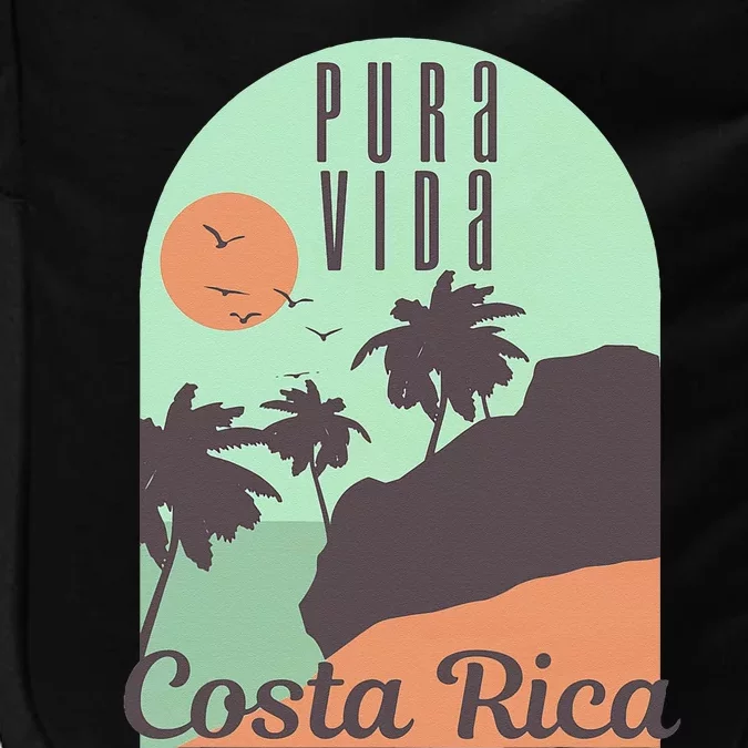 Costa Rica Vintage Retro Souvenir Gift Impact Tech Backpack