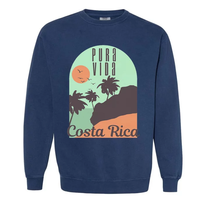 Costa Rica Vintage Retro Souvenir Gift Garment-Dyed Sweatshirt