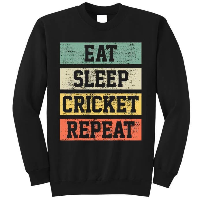 Cricket Retro Vintage 80s Style Coach Player Gift Tall Sweatshirt