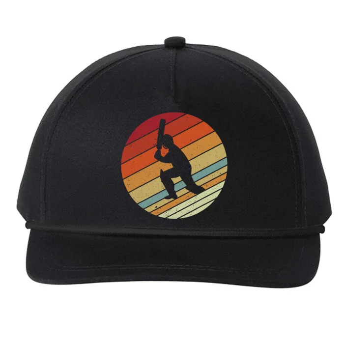 Cricket Retro Vintage Player Coach Gift Snapback Five-Panel Rope Hat