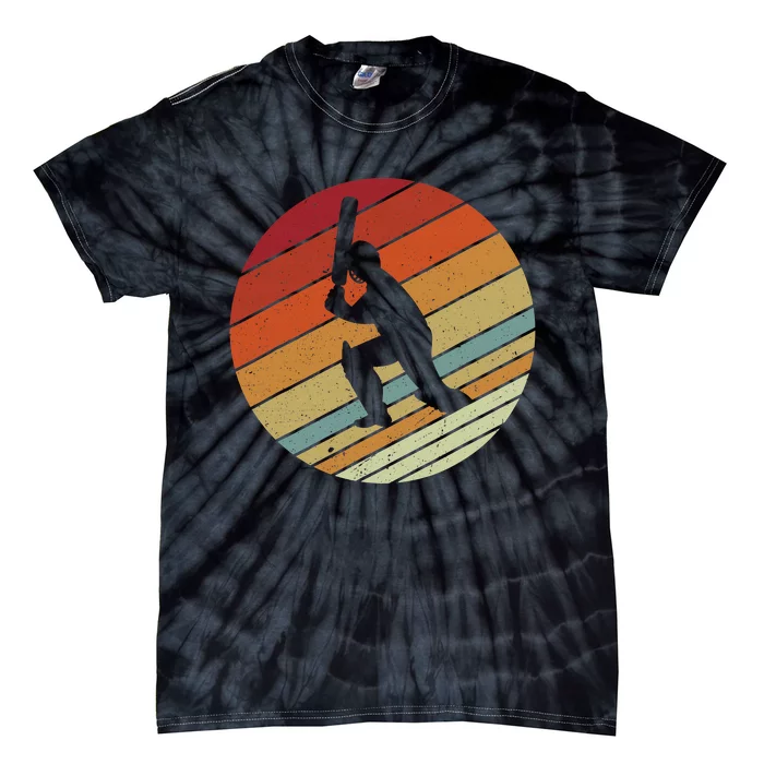 Cricket Retro Vintage Player Coach Gift Tie-Dye T-Shirt