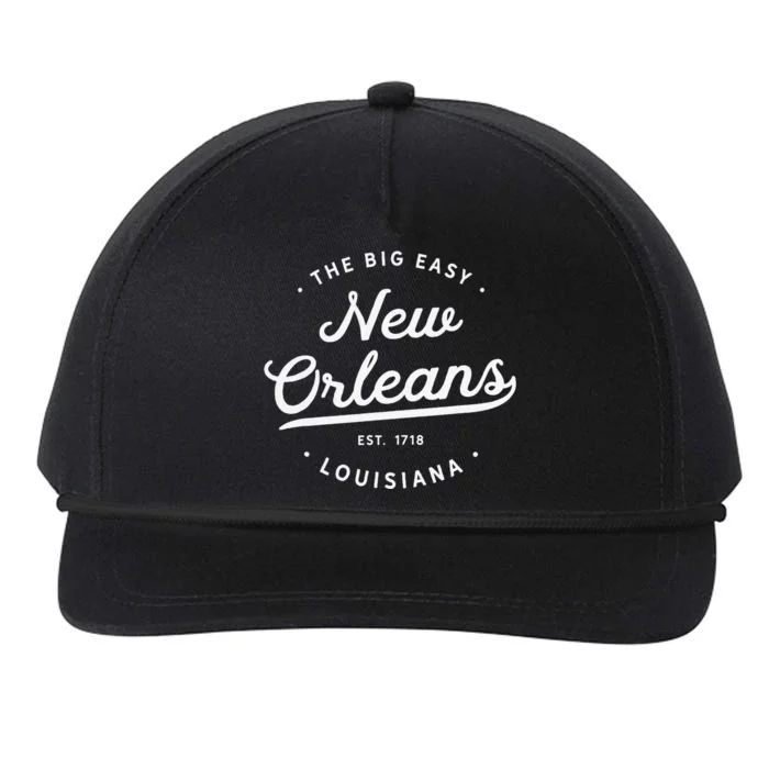 Classic Retro Vintage New Orleans Louisiana Big Easy Nola Snapback Five-Panel Rope Hat