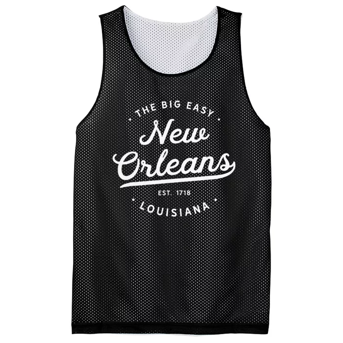 Classic Retro Vintage New Orleans Louisiana Big Easy Nola Mesh Reversible Basketball Jersey Tank