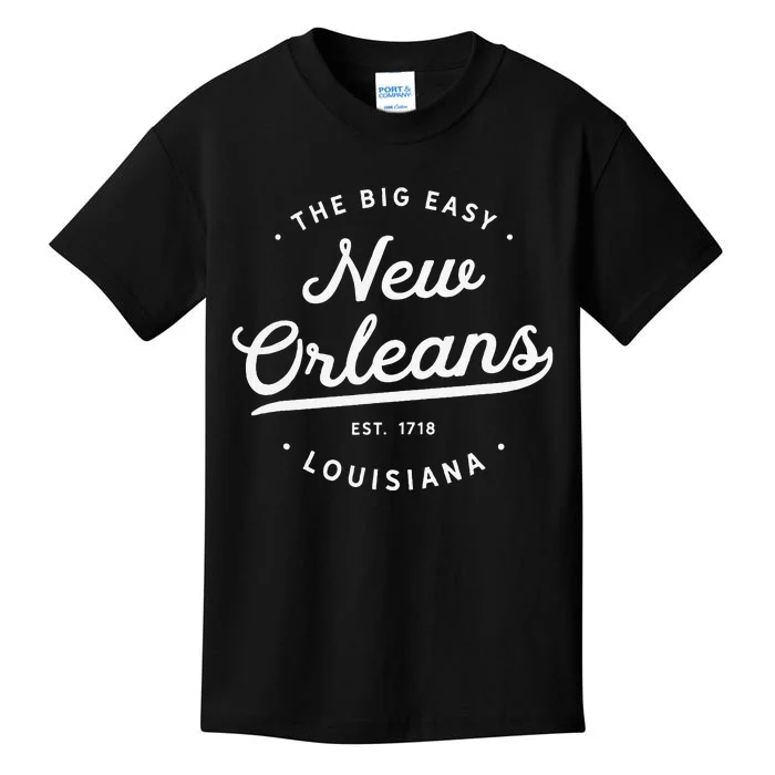 Classic Retro Vintage New Orleans Louisiana Big Easy Nola Kids T-Shirt