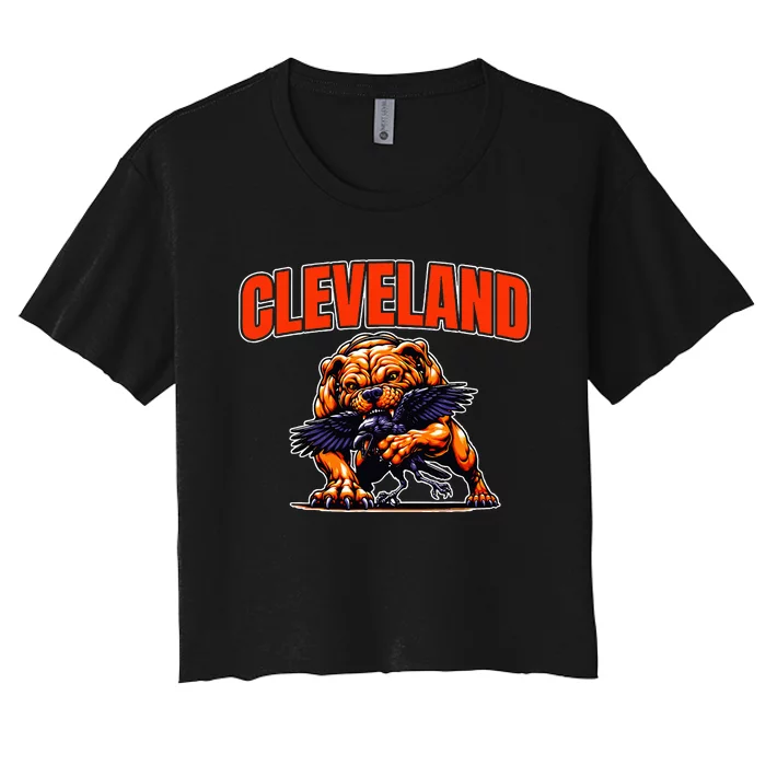 Cleveland retro vintage classic Ohio gift Women's Crop Top Tee