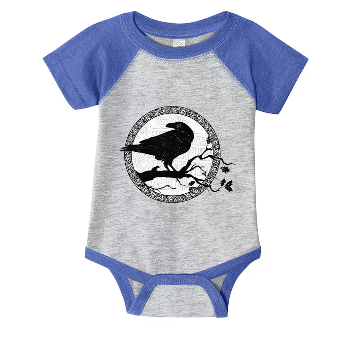 Celtic Raven Viking Wisdom Tattoo Art Infant Baby Jersey Bodysuit