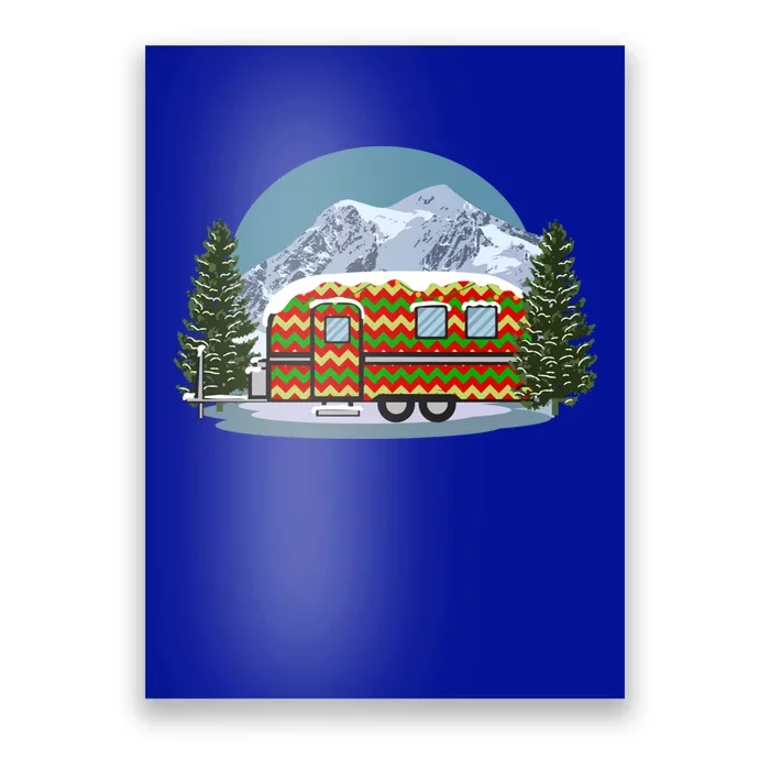 Christmas Retro Vintage Vacation Rv Camp Camper Funny Xmas Funny Gift Poster