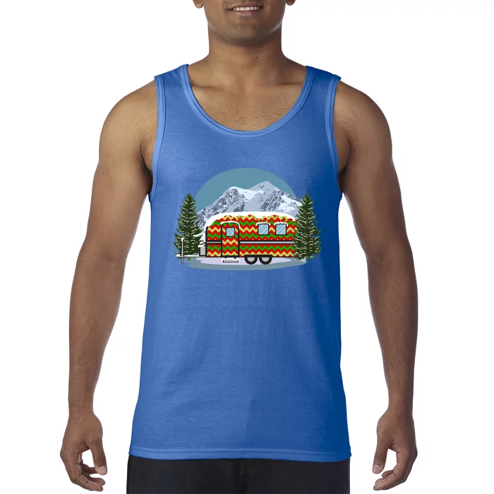 Christmas Retro Vintage Vacation Rv Camp Camper Funny Xmas Funny Gift Tank Top