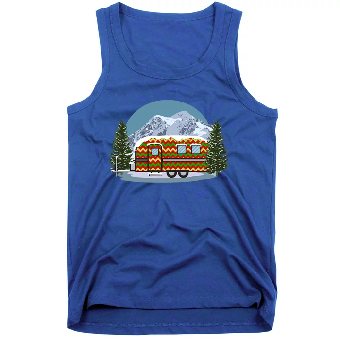 Christmas Retro Vintage Vacation Rv Camp Camper Funny Xmas Funny Gift Tank Top