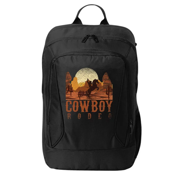 Cowboy Rodeo Western Texan Gift Horseback Riding Cowboy City Backpack