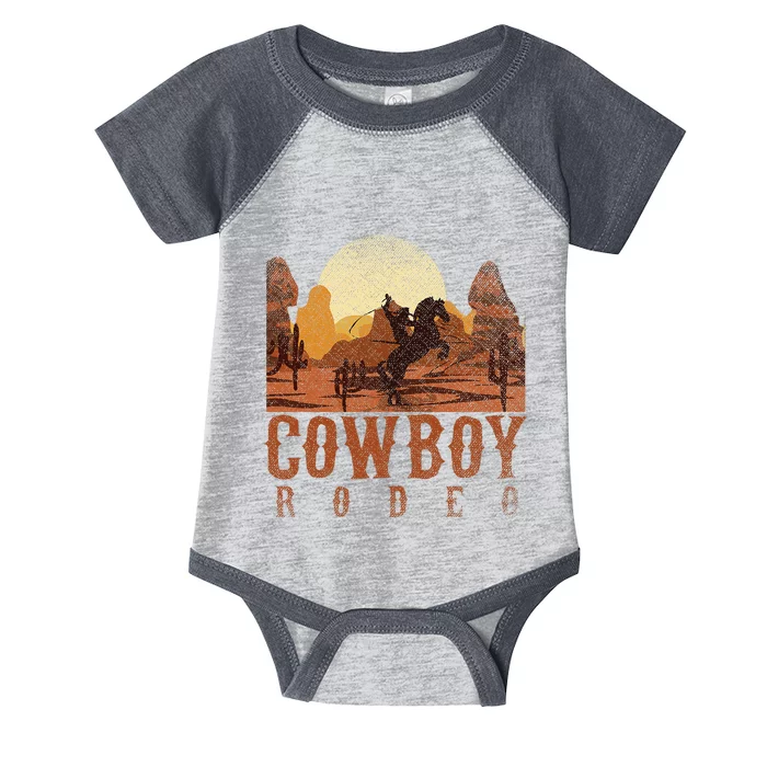 Cowboy Rodeo Western Texan Gift Horseback Riding Cowboy Infant Baby Jersey Bodysuit