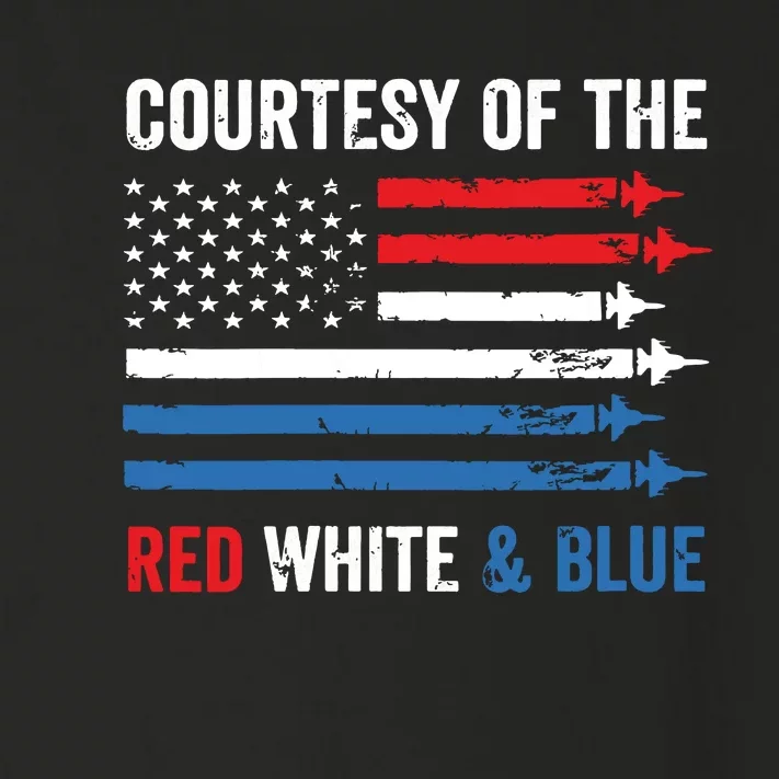 Courtesy Red White And Blue Funny Patriotic Us Flag Toddler Long Sleeve Shirt