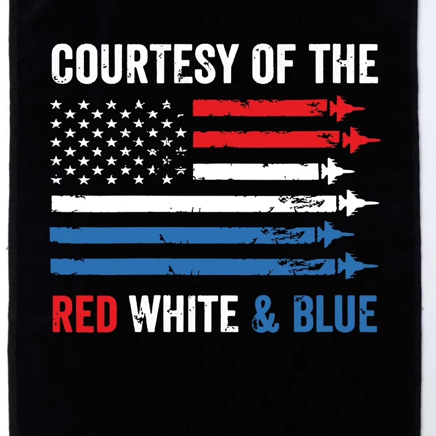 Courtesy Red White And Blue Funny Patriotic Us Flag Platinum Collection Golf Towel