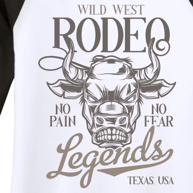 Cowboy Rodeo Wild West Texas Women's Tri-Blend 3/4-Sleeve Raglan Shirt