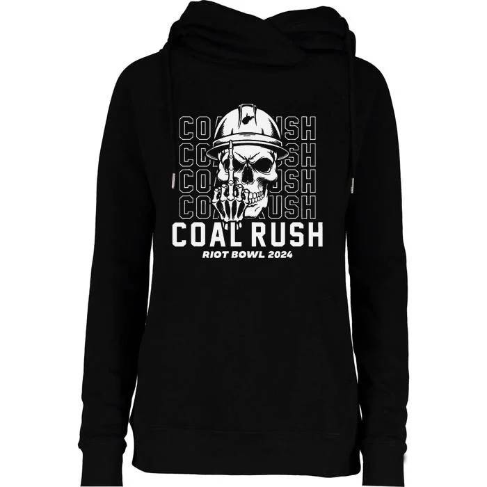 Coal Rush West Virginia Womens Funnel Neck Pullover Hood