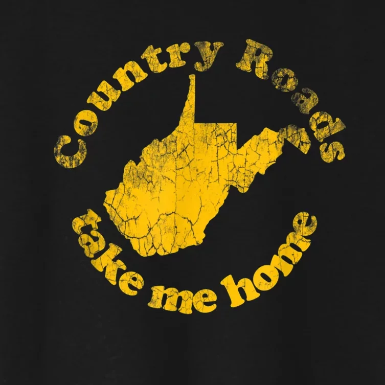 Country Roads West Virginia Take Me Home Women's Crop Top Tee