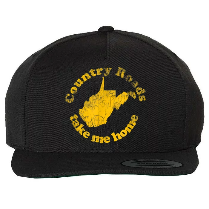 Country Roads West Virginia Take Me Home Wool Snapback Cap