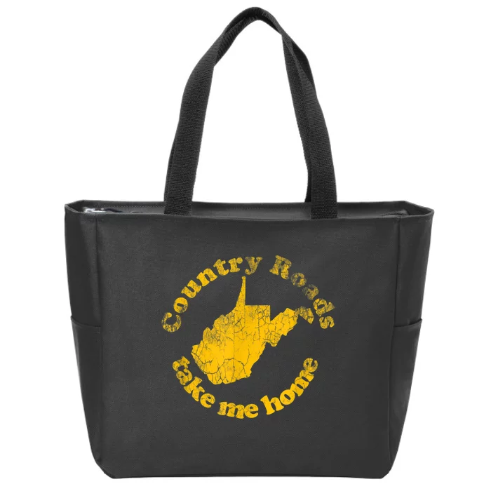 Country Roads West Virginia Take Me Home Zip Tote Bag