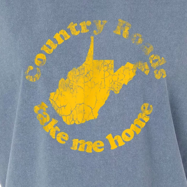 Country Roads West Virginia Take Me Home Garment-Dyed Women's Muscle Tee