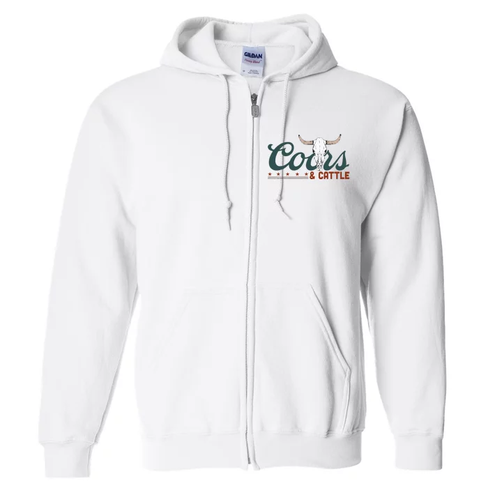 Cattle Rodeo Western Cowboy Full Zip Hoodie