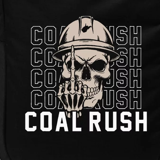 Coal Rush West Virginia Skull Coal Miner Hard Hat Impact Tech Backpack