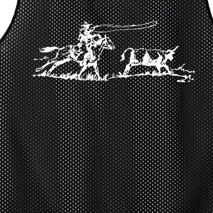 Cowboy Roping Western Cowboy Roping Mesh Reversible Basketball Jersey Tank