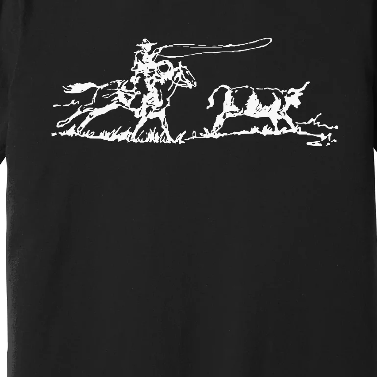 Cowboy Roping Western Cowboy Roping Premium T-Shirt