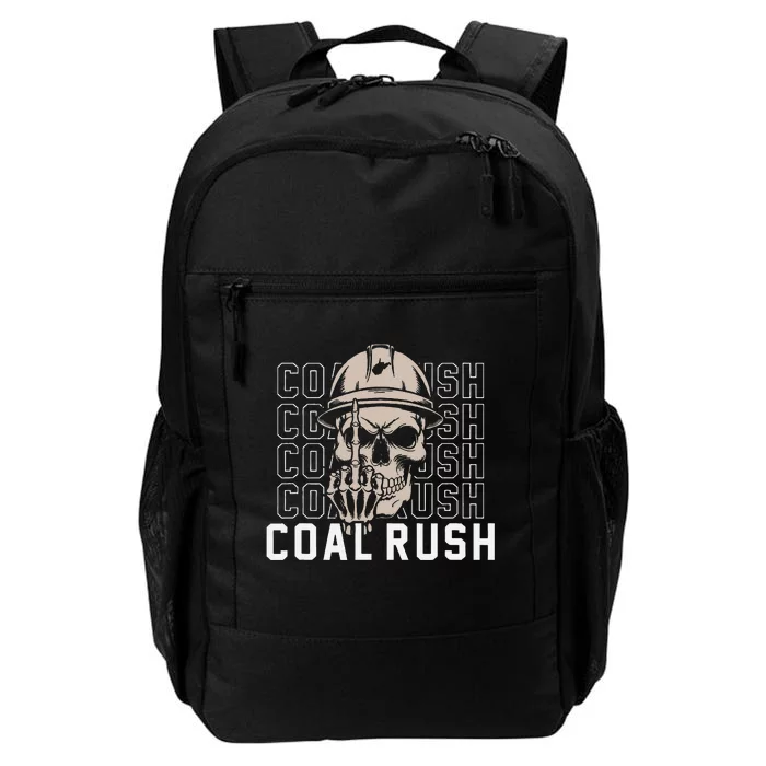 Coal Rush West Virginia Skull Coal Miner Hard Hat Daily Commute Backpack