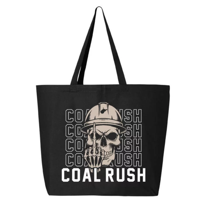 Coal Rush West Virginia Skull Coal Miner Hard Hat 25L Jumbo Tote