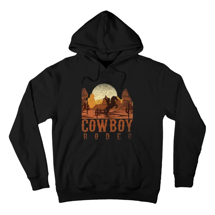 Cowboy Rodeo Western Texan Gift Horseback Riding Cowboy Hoodie