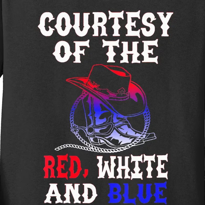 Courtesy Red White And Blue Kids Long Sleeve Shirt