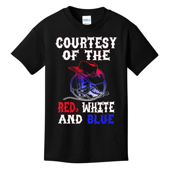 Courtesy Red White And Blue Kids T-Shirt