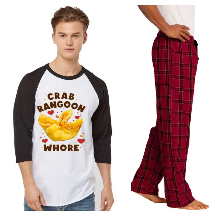 Crab Rangoon Whore Raglan Sleeve Pajama Set