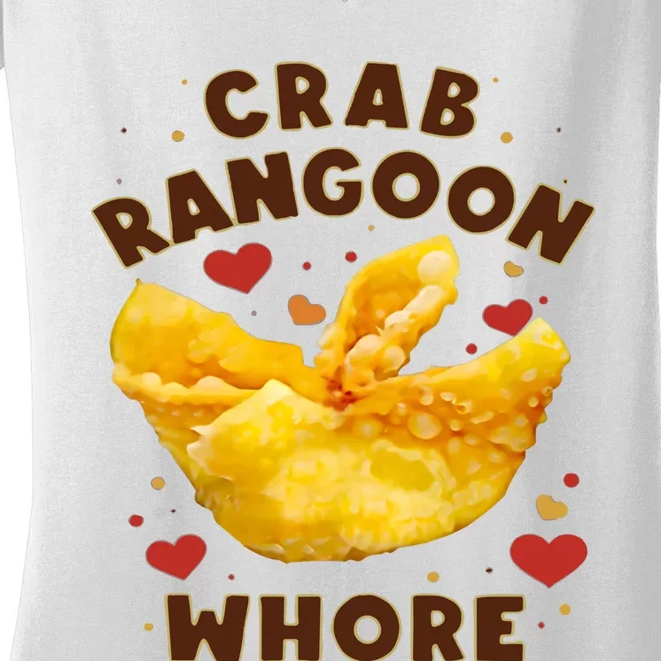 Crab Rangoon Whore Women's V-Neck T-Shirt