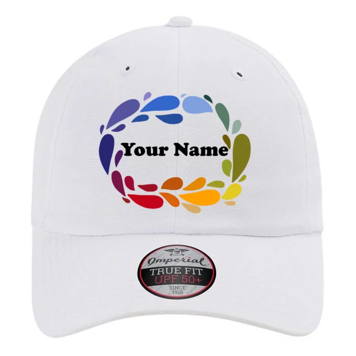 Colorful Rainbow Wreath Custom Name Plate The Original Performance Cap