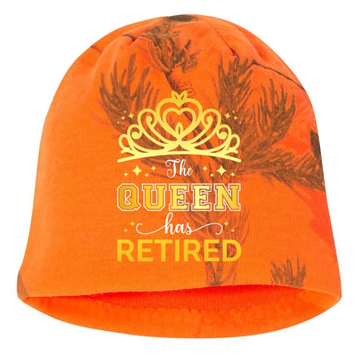 Cute Retired Woman Queen Has Retired Legend Kati - Camo Knit Beanie