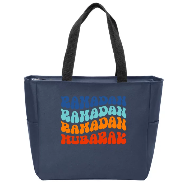 Cool Ramadan Wavy Zip Tote Bag