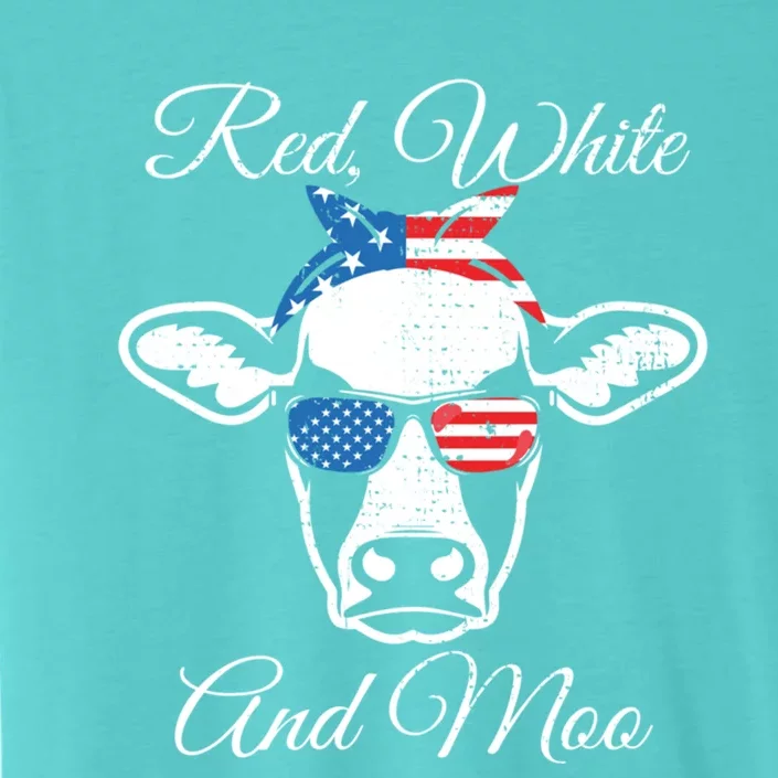 Cow Red White And Moo Gift ChromaSoft Performance T-Shirt