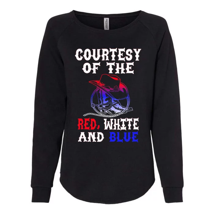 Courtesy Red White And Blue Womens California Wash Sweatshirt