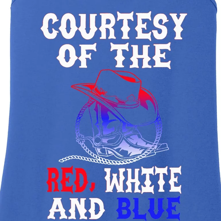 Courtesy Red White And Blue Ladies Essential Tank